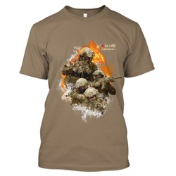 "Group" Print Military T-Shirt - photo 9678