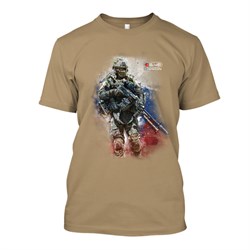 "Machine Gunner" Print Military T-Shirt - photo 9681