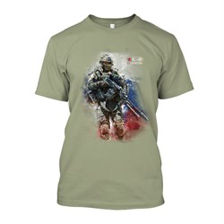 "Machine Gunner" Print Military T-Shirt - photo 9684