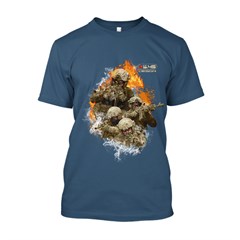 "Group" Print Military T-Shirt